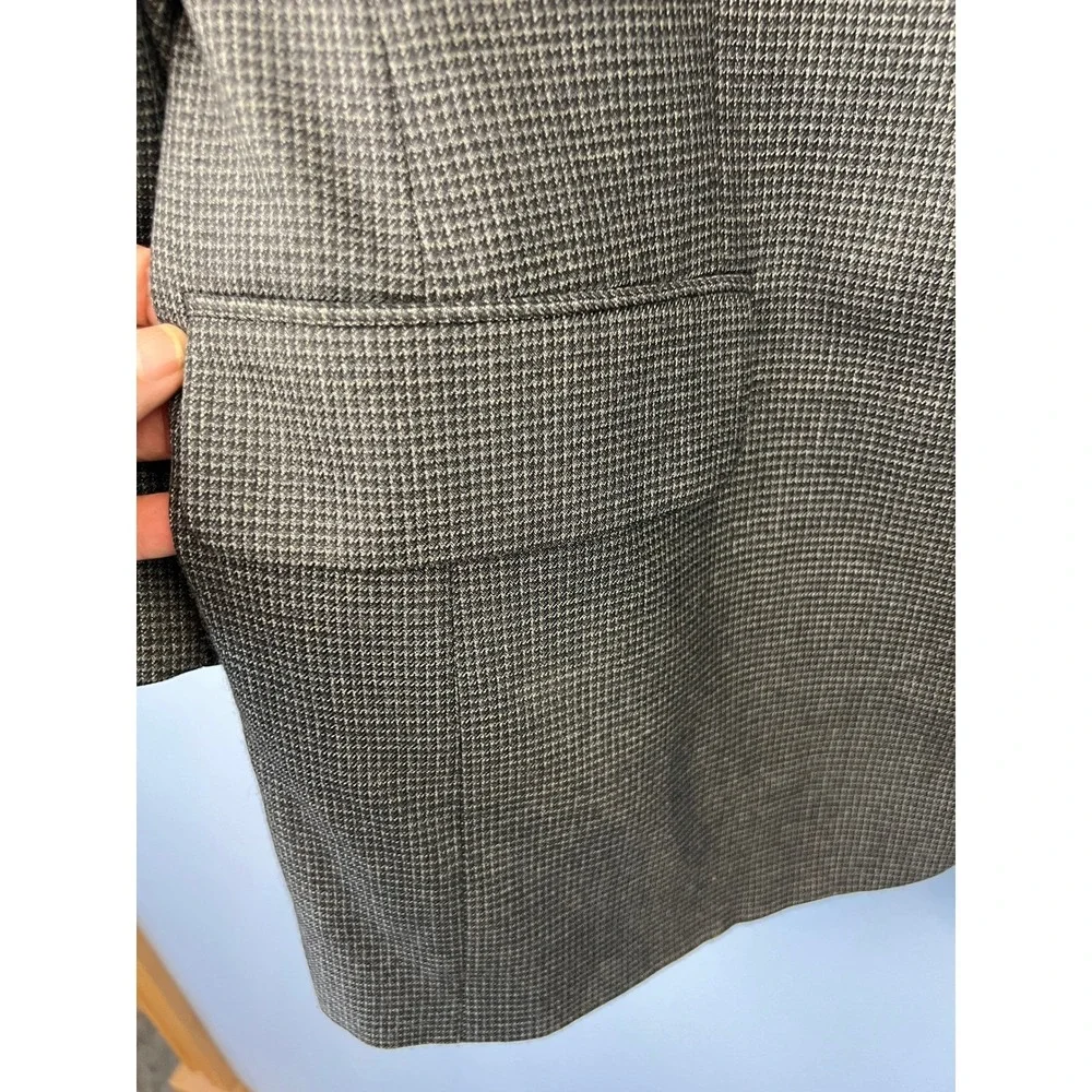 Pierre Cardin Wool Blend Houndstooth Blazer Sport Coat Size 42R Office Career‎